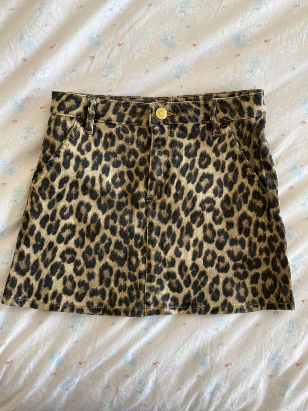 Crewcuts Leopard Print Skirt - Tan and Black